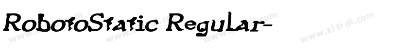 RobotoStatic Regular字体转换